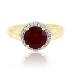 Anello in oro con Tibetanite Rossa