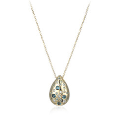 Collana in argento con Topazio Blu Londra (Adela Silber)