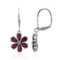 Orecchini in argento con Rodolite