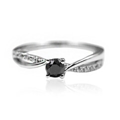 Anello in argento con Diamante Nero