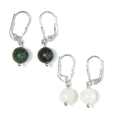Orecchini in argento con Rubino Zoisite