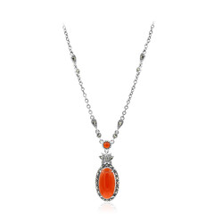 Collana in argento con Corniola