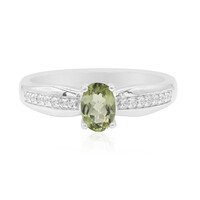 Anello in argento con Tormalina Verde
