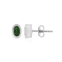 Orecchini in argento con Diopside Russo