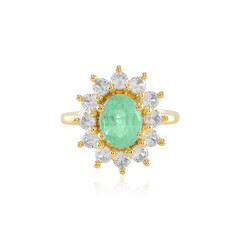 Anello in argento con Smeraldo Colombiano