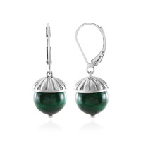 Orecchini in argento con Malachite