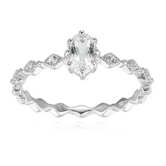 Anello in argento con Topazio Bianco