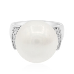 Anello in argento con Perla di Acqua Dolce (TPC)