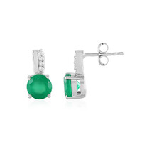 Orecchini in argento con Onice Verde
