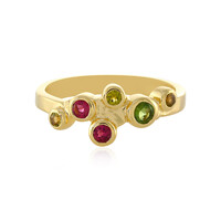 Anello in argento con Tormalina Verde