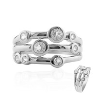 Anello in argento con Topazio Bianco