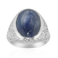 Anello da uomo in argento con Cianite del Nepal