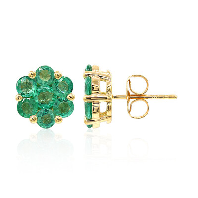 Orecchini in oro con Smeraldo Zambia AAA