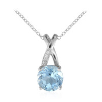 Collana in argento con Topazio Blu Cielo