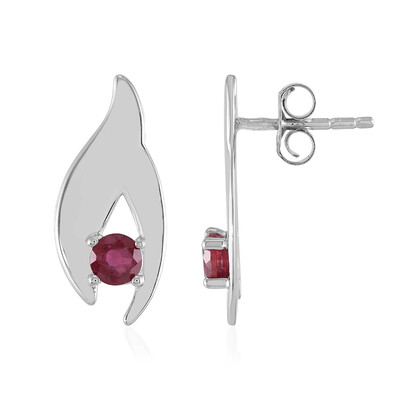 Orecchini in argento con Rubino del Madagascar