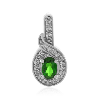 Ciondolo in argento con Diopside Russo
