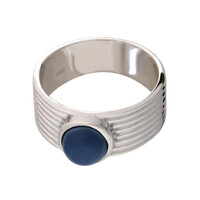 Anello in argento con Opale Blu