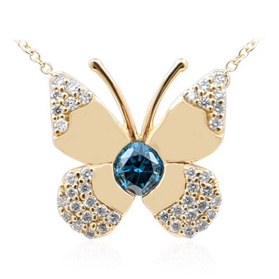 Collana in oro con Diamante Blu SI2 (de Melo)