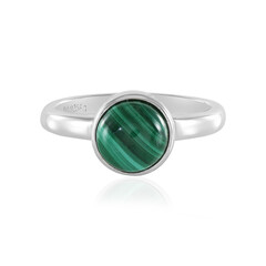 Anello in argento con Malachite