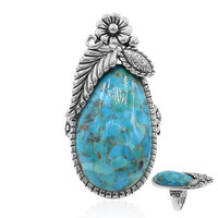 Anello in argento con Turchese Kingman Mohave Blu (Art of Nature)