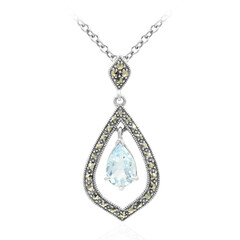 Collana in argento con Topazio Blu Cielo