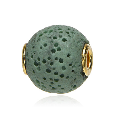 Ciondolo in argento con Lava Verde (MONOSONO COLLECTION)