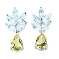 Orecchini in argento con Citrino Limone