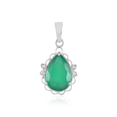 Ciondolo in argento con Onice Verde