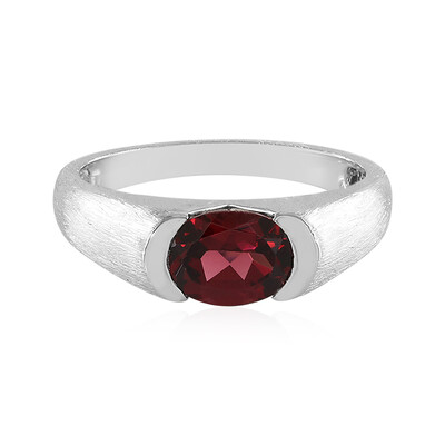 Anello in argento con Granato Mozambico