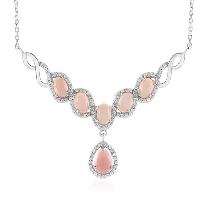 Collana in argento con Opale Rosa di Machu Picchu