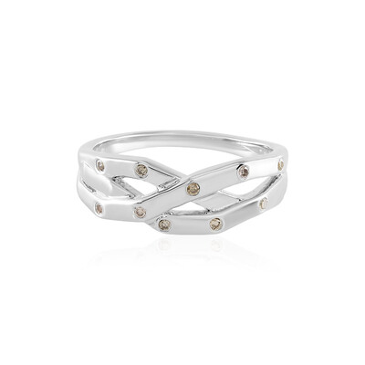 Anello in argento con Diamante Champagne SI2