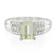Anello placcato in platino con Kunzite Canarino