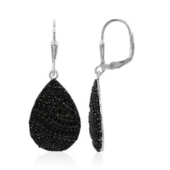Orecchini in argento con Spinello Nero