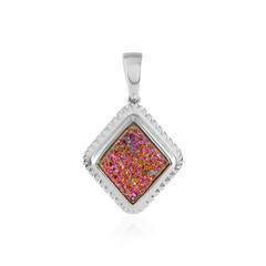 Ciondolo in argento con Agata Glitter Rosa