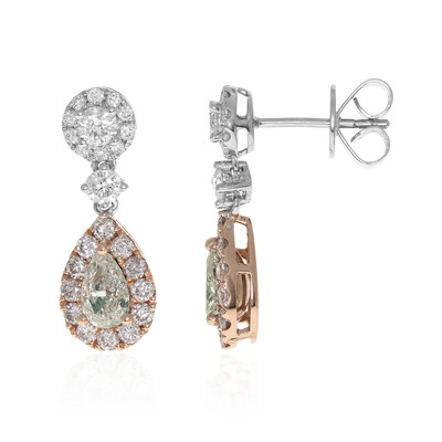 Orecchini in oro con Diamante Verde SI1 (CIRARI)