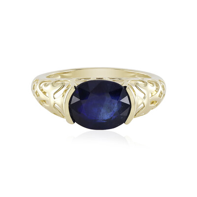 Anello in oro con Zaffiro Blu del Madagascar
