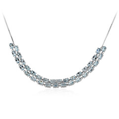 Collana in argento con Topazio Blu Cielo