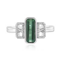 Anello in argento con Tormalina Verde di Benedito