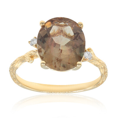 Anello in oro con Pietra del Sole dell'Oregon (Smithsonian)
