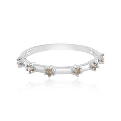 Anello in argento con Diamante Champagne I3