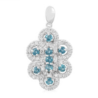 Ciondolo in argento con Cianite Peacock