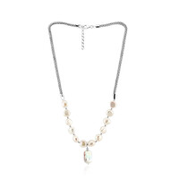 Collana in argento con Perla d'Acqua Dolce Bianca (TPC)