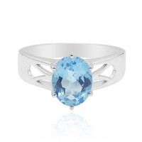 Anello in argento con Topazio Blu Svizzero (Tenner Diniz)