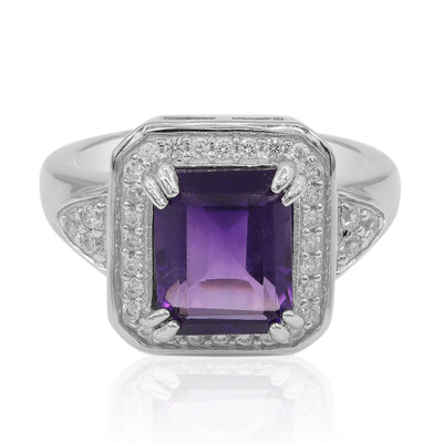 Anello in argento con Ametista Zambiana