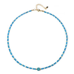 Collana in argento con Apatite Blu Neon
