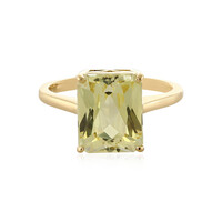Anello in oro con Kunzite Canarino