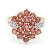 Anello in oro con Zaffiro Padparadscha (non riscaldato) (AMAYANI)