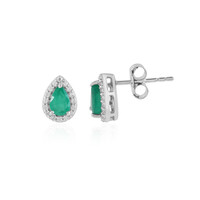 Orecchini in argento con Smeraldo Zambia