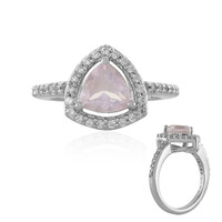 Anello in argento con Quarzo Rosa