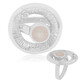 Anello in argento con Quarzo Rosa (MONOSONO COLLECTION)